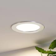 Prios LED inbouwlamp Cadance, zilver, 17 cm, set van 3, CCT