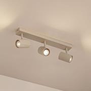 Lindby wandlamp Kardis, beige, 3-lamps, metaal, GU10