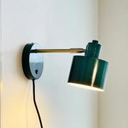 Dyberg Larsen wandlamp Ocean, donkergroen, uitsteeklengte 30 cm