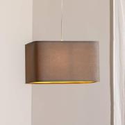 Kwadro hanglamp, grijs, 40 x 40 cm, velours stof