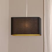Kwadro hanglamp, zwart, 40 x 40 cm, velours stof