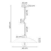 Hanglamp OHANA, opaalglas, eikenhout, Ø 40 cm, E27