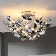 Lindby plafondlamp Elviro, Ø 50 cm, chroomkleurig, metaal