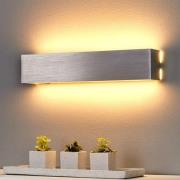 Lindby LED wandlamp Ranik, 40 cm, aluminiumkleurig, metaal