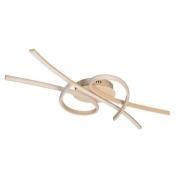 LED plafondlamp Biba, zandkleurig, lengte 100 cm, metaal, CCT