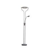 LED vloerlamp Davos, zandgrijs, hoogte 180 cm, 2-lamps, CCT
