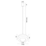 Hanglamp Tina, terracotta/opaal, glas, Ø 19 cm