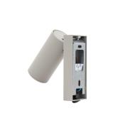 Wandspot FOURTY, lichtgrijs, hoogte 17 cm, metaal, GU10