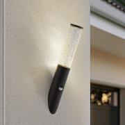 Lindby buitenwandlamp Gavros, zwart, aluminium, sensor