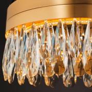 LED plafondlamp Celestia, Ø 40 cm, messingkleurig, kristal