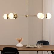 Hanglamp Trento, zwart, glas, 6-lamps, G9