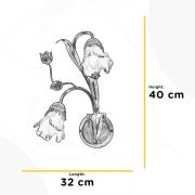 Arianna wandlamp, bronskleurig, 2-lamps, ijzer, glas