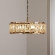 Hanglamp Orvin, antiek messing, Ø 67 cm, glas/metaal 8-lamps.