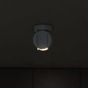 GAMBIT plafondspot, zwart, Ø 10 cm, metaal, GU10