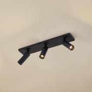 Arcchio plafondspot Brinja Slim, zwart, 3-lamps GU10 MR11
