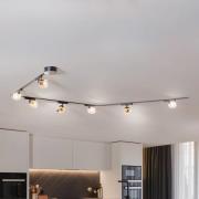 Lumaro railsystem, spots, 7-lamps, goud, Ø8cm,48V,dimbaar