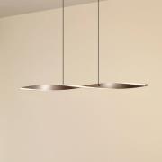 Lindby LED hanglamp Jaren, zwart/bruin, 100 cm, CCT