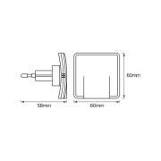 OSRAM LED-stopcontactnachtlampje LUNETTA SLIM, wit, indirect