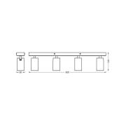 OSRAM plafondspot OCTAGON zwart 4-lamps GU10-LED 927 dimbaar