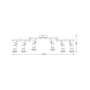OSRAM plafondspot, zilver, metaal 6-lamps GU10-LED 2.700 K