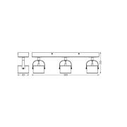 OSRAM LED plafondlamp Jupiter, 3-lamps, zilver, metaal
