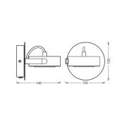 OSRAM LED wandspot VENUS, zwart, 1-lamp, metaal, 3.000 K
