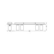 OSRAM plafondspot MERCURY zwart 4-spot GU10-LED 927 dimbaar