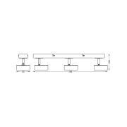 OSRAM LED plafondspot PLUTO, zwart, 3 spots, 3.000 K