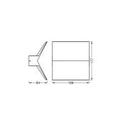 OSRAM LED buiten wandlamp ENDURA STYLE BAT, donkergrijs IP44