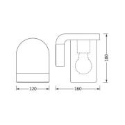 OSRAM buitenwandlamp ENDURA CLASSIC CASCADE, helder glas, IP44