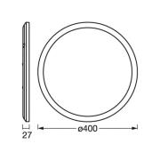 OSRAM LED plafondlamp ORBIS ULTRA SLIM, zwart, Ø 40 cm dimbaar