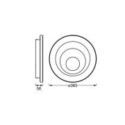 OSRAM LED plafondlamp ORBIS SPIRAL ROUND, Ø 37 cm, wit 38 W