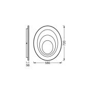 OSRAM LED plafondlamp ORBIS SPIRAL OVAL, Ø 72 cm wit 63 W