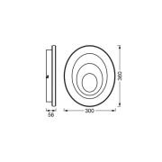 OSRAM LED plafondlamp ORBIS SPIRAL OVAL, Ø 36 cm wit 27 W