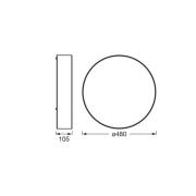 OSRAM plafondlamp ORBIS PARIS, wit, Ø 48 cm, textiel, E27