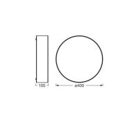 OSRAM plafondlamp ORBIS PARIS, zwart, Ø 40 cm textiel E27