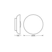 OSRAM plafondlamp ORBIS Milan, wit, Ø 31 cm, metaal/glas