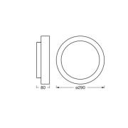 OSRAM plafondlamp ORBIS MADRID, nikkel, Ø 29 cm, metaal/glas