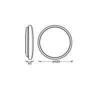 OSRAM LED plafondlamp ORBIS LONDON, zwart, Ø 48 cm, metaal