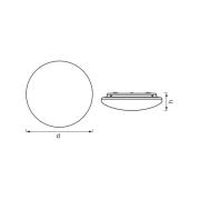OSRAM LED sensor plafondlamp ORBIS IP44, Ø 30 cm, wit