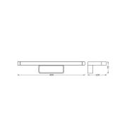 OSRAM LED wandlamp ORBIS DISC BAR, zwart, 40 cm, IP44 CCT