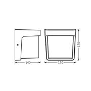 OSRAM LED buiten wandlamp ENDURA STYLE IHSAN, donkergrijs IP65