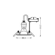 OSRAM inbouwspot, Ø 9 cm, wit, metaal, GU10-LED, 2.700 K