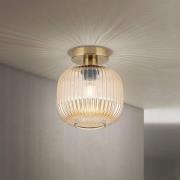 Plafondlamp Carneval, amber, Ø 20 cm, glas, E27