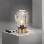 Tafellamp Carneval, rookgrijs, glas, hoogte 23,5 cm, E27