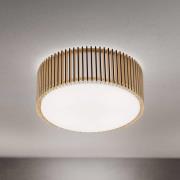 Plafondlamp Tarta, Ø 50 cm, hout, textieldiffusor, 4 x E27