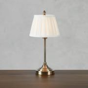 Tafellamp Oxford, messingkleurig, hoogte 43 cm, metaal/stof