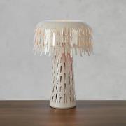 Tafellamp Verbera, greige, hoogte 38 cm, metaal