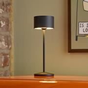 LED tafellamp Veluna, zwart, hoogte 25 cm IP44 dimbaar CCT