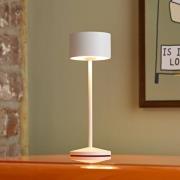 LED-tafellamp Veluna, wit, hoogte 25 cm, IP44, dimbaar, CCT